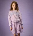 Creamie Skirt Flower Dobby Purple 104