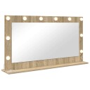 Sminkespeil Sonoma Eik MDF Glass 100 x 55 18 cm