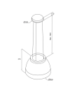 Eico Luna W Fritthengende ventilator Ø450 mm. Perlehvit