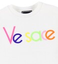 Young Versace Kjole   Svette   Hvit m. Flerfarget Logo   Versace   8 år 128   Kjole