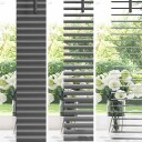 Vindu Persienne med gardiner Mørke grå Aluminium