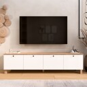 TV-benk Hanah Home Nord (180 x 45,6 x 34,1 cm) White Oak - Hvit og eik