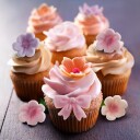 Spiselig Kakepynt – Sløyfe Og Blomster – Rosa Pk/10 