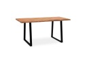 Wohnling Spisebord Wohnling Heltre med trekanter rektangulær landlig stil Svart Rett 140x80 cm   Svart Rett 140x80 cm