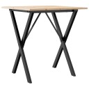  Salongbord X-ramme 70x70x75 cm heltre furu og støpejern 3282693