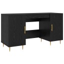  Skrivebord med hylle Svart eik 140 x 50 x 75 cm Konstruert tre