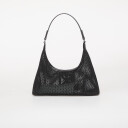 Calvin Klein Emblem Mesh Shoulder Bag Black ONE SIZE
