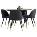 Venture Home Spisegruppe Venture Home Disa Rund med 4 Valentina Stoler Lær GR843