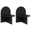  Nattbord 2 pcs Svart eik 48 x 49 x 65 cm Konstruert tre