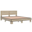  Sengeramme sonoma eik 150x200 cm konstruert tre og metall 8721102614392