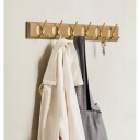 Nordal EDGY knaggerekke i tre med 6 bronse knagger 4084