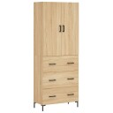 vidaXL Highboard sonoma eik 69,5x34x180 cm konstruert tre 8720845410957