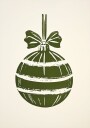 Christmas Ornament Green Poster Plakat / 40x50cm
