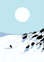 Snowy Mountain Descent Plakat Plakat / 30x40cm