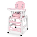 Multifunksjonell 5 i 1 spisestuestol Sinco rosa