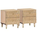  Nattbord 2 stk 40x33x46 cm heltre mango 8721012108059