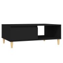 vidaXL Salongbord svart 90x60x35 cm sponplate