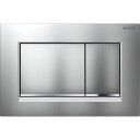Geberit Sigma 20 Square Betjeningsplate, Matt Krom/krom