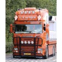 Rust fritt stål lav solskjerm til  Scania 4 serie / R1 og R2 Markeringslys hull: Ingen