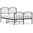 vidaXL Sengeramme i metall med hode- og fotgavl svart 120x200 cm 8721012212121