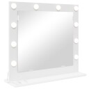  Sminkespeil med LED lys Hvit 60x55x18 cm