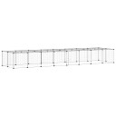 Vidaxl Dyrebur 36 Paneler Med Dør Svart 35X35 cm Stål