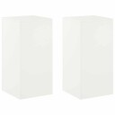 vidaXL Planteholder 2 pcs Hvit 40 x 40 x 80 cm Stål