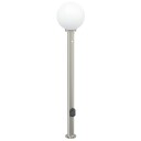 vidaXL Pullertlampe med sensor og stikkontakt 120 cm rustfritt stål IP44