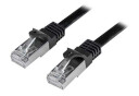 0.5m Black Cat6 / Cat 6 Shielded (SFTP) Patch Cable 0.5 m - patchkabel - 50 cm - sort
