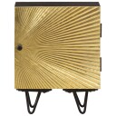 vidaXL Nattbord med messingfront 40x30x50 cm heltre mango
