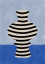 Striped Vase Illusion Poster Plakat / 21x30cm