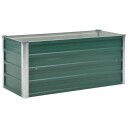 vidaXL Høybed galvanisert stål 100x40x45 cm grønn