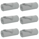 vidaXL Kastepledd 6 pcs Grå 270 x 240 cm Fleece