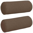  Bolster puter 2 pcs Brun Ø 15 x 40 cm stoff