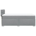  Seng med madrass boksfjær lysegrå 90x200 cm stoff 8721102706608