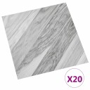  Selvheftende Gulvplanker 30,5 x 30,5 cm 20 pcs PVC Grå Stripet