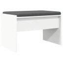 vidaXL Gangbenk med pute Hvit 63 x 38 x 40 cm