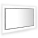 vidaXL Baderomsspeil LED 80x8,5x37 cm sponplate betonggrå