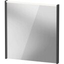 Duravit D Code speil med lys øverst 650 x 700 mm grafittmatt