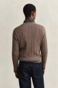 Gant Classic Cable Knit Sweater   Brown   XXXL