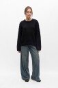 Object   Genser Objharry L/S Lo Knit Pullover   Svart