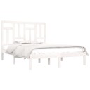 vidaXL Sengeramme hvit heltre furu 200x200 cm