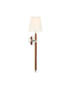 Visual Comfort Bryant Large Wrapped Tail Sconce Nickel/Natural Leather