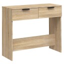 vidaXL Konsollbord sonoma eik 90x36x75 cm konstruert tre