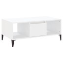 vidaXL Salongbord hvit 90x50x36,5 cm konstruert tre