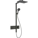 Hansgrohe Raindance Alive Q Showerpipe dusjsett, vannsparende, børstet sort krom