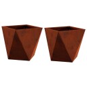 vidaXL Plantekassed 2 pcs Rusten 30 x 30 x 30 cm Cortenstål
