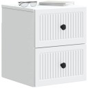  Vegghengt Nattbord Hvit 33 x 34,5 x 40 cm Konstruert tre