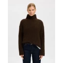 Selected FEMME - Pullover slfGabriella LS Knit High Neck - Brun M