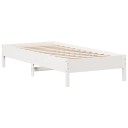  Sengeramme uten madrass hvit 100x200 cm heltre furu 8721012428706